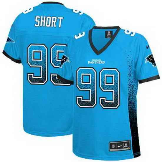 Nike Panthers #99 Kawann Short Blue Alternate Womens Stitched NFL Elite Drift Fashion Jersey